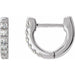 Ladies Natural Diamond Hoop Earrings (I1, H+) — Sterling Silver