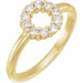 Ladies Natural Diamond Rose-Cut Halo-Style Ring (VS1-SI1, GHI) — 14K Yellow Gold