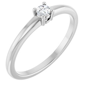 Ladies Natural Diamond Ring (I1, G-H) — Platinum