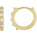 Ladies Natural Diamond Huggie Earrings (I1, H+) — 14K Yellow Gold