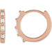Ladies Natural Diamond Huggie Earrings (I1, H+) — 14K Rose Gold