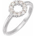 Ladies Natural Diamond Rose-Cut Halo-Style Ring (VS1-SI1, GHI) — Sterling Silver