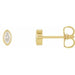 Ladies Natural Diamond Solitaire Bezel-Set Earrings (I1, G-H) — 14K Yellow Gold
