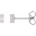 Lab-Grown Diamond Straight Baguette Bezel-Set Stud Earrings