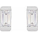Lab-Grown Diamond Straight Baguette Bezel-Set Stud Earrings