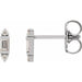 Ladies Natural Diamond Earrings — Platinum