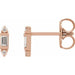 Ladies Natural Diamond Earrings — 14K Rose Gold