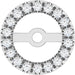 Ladies 4.6 mm ID Natural Diamond French-Set Earring Jackets — Sterling Silver