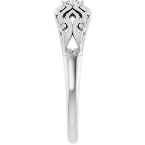 Ladies Natural Diamond Ring (SI2-SI3, G-H) — Platinum