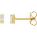 Lab-Grown Diamond Straight Baguette Bezel-Set Stud Earrings
