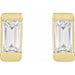 Lab-Grown Diamond Straight Baguette Bezel-Set Stud Earrings