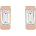 Lab-Grown Diamond Straight Baguette Bezel-Set Stud Earrings
