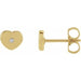 Ladies Natural Diamond Youth Heart Earrings (I1, G-H) — 14K Yellow Gold