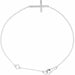 Ladies Natural Diamond Sideways Cross Bracelet (I3, H-J) — 14K White Gold