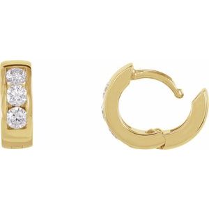 Lab-Grown Diamond Hinged Hoop Earrings