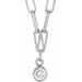 Ladies Natural Diamond Micro Bezel-Set Necklace (I1, G-H) — 14K White Gold