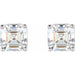 Lab-Grown Diamond Asscher 4-Prong Stud Earrings