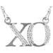Ladies Natural Diamond "XO" Phrase 16 1/ Necklace (I1, G-H) — 14K White Gold