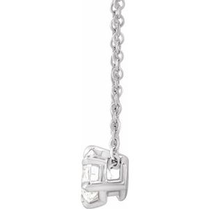 Lab-Grown Diamond Solitaire Necklace or Slide Pendant
