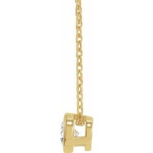 Lab-Grown Diamond Solitaire Bezel-Set Necklace
