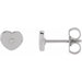 Ladies Natural Diamond Youth Heart Earrings (I1, G-H) — 14K White Gold