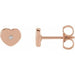 Ladies Natural Diamond Youth Heart Earrings (I1, G-H) — 14K Rose Gold