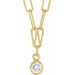 Ladies Natural Diamond Micro Bezel-Set Necklace (I1, G-H) — 14K Yellow Gold