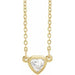 Ladies Natural Diamond Heart Necklace (I1, Ghi) — 14K Yellow Gold