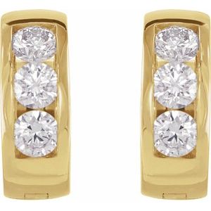 Lab-Grown Diamond Hinged Hoop Earrings