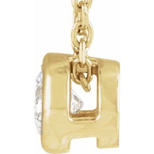 Lab-Grown Diamond Solitaire Bezel-Set Necklace