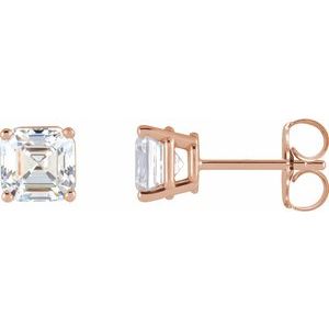 Ladies Natural Diamond Earrings (Vs, Ghi) — 14K Rose Gold