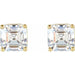 Lab-Grown Diamond Asscher 4-Prong Stud Earrings