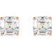 Lab-Grown Diamond Asscher 4-Prong Stud Earrings