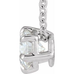 Lab-Grown Diamond Solitaire Necklace or Slide Pendant