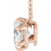 Lab-Grown Diamond Solitaire Necklace or Slide Pendant