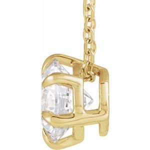 Lab-Grown Diamond Solitaire Necklace or Slide Pendant