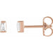 Lab-Grown Diamond Tapered Baguette Channel-Set Stud Earrings