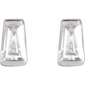 Lab-Grown Diamond Tapered Baguette Channel-Set Stud Earrings
