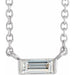 Ladies Natural Diamond Solitaire Necklace (Si2-Si3, Ghi) — Platinum