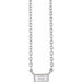 Ladies Natural Diamond Solitaire Necklace (I1, G-H) — Sterling Silver