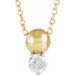 Ladies Natural Diamond Bead Necklace (I1, G-H) — 14K Yellow Gold