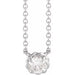 Ladies Natural Diamond Claw-Prong Rope Necklace (I1, G-H) — 14K White Gold