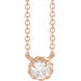 Ladies Natural Diamond Claw-Prong Rope Necklace (I1, G-H) — 14K Rose Gold