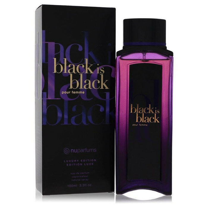 Black Is Black Eau De Parfum Spray By Nu Parfums - 3.3 oz