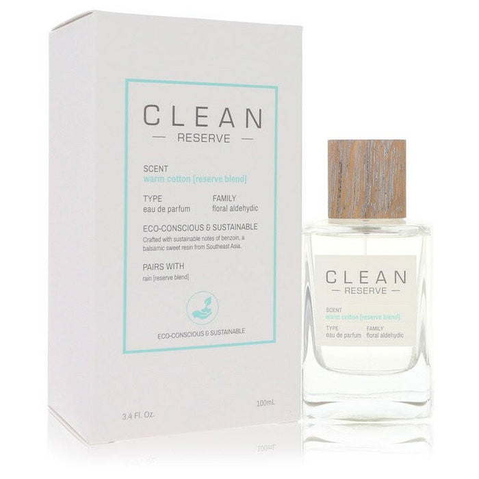 Clean Reserve Warm Cotton Eau De Parfum Spray By Clean - 3.4 oz