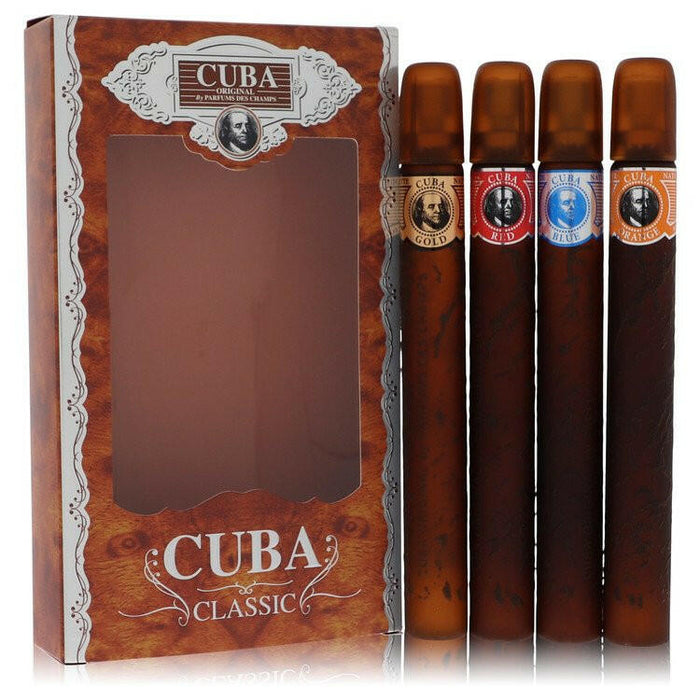 Cuba Gold Gift Set By Fragluxe - Cuba Variety Set includes All Four 1.15 oz