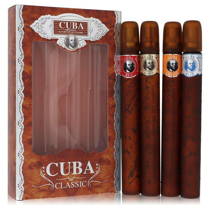 Cuba Red Gift Set By Fragluxe - Cuba Variety Set includes All Four 1.15 oz