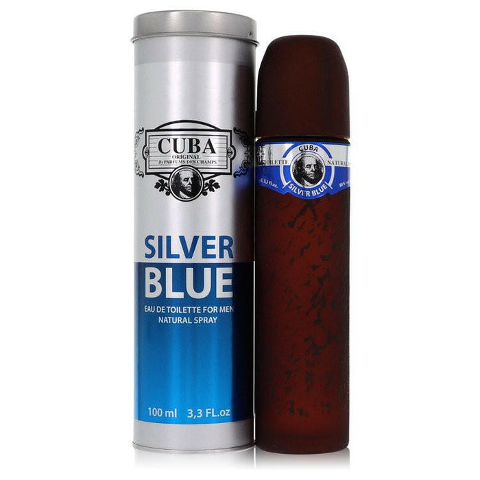 Cuba Silver Blue Eau De Toilette Spray By Fragluxe - 3.3 oz