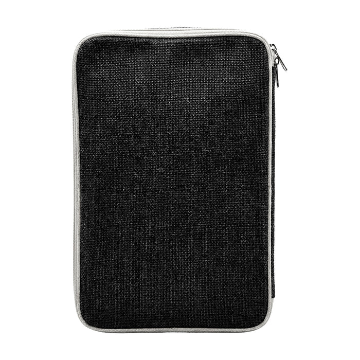 Shoe Bags for Travel – 2 Pack Waterproof Travel Shoe Bags with Zipper – Black – Dyed Laminated Jute