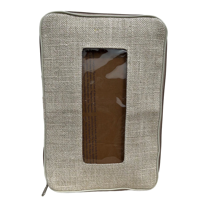 Shoe Bags for Travel – 2 Pack Waterproof Travel Shoe Bags with Zipper – Cream – Stiffened Lurex Jute